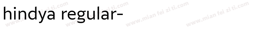 hindya regular字体转换